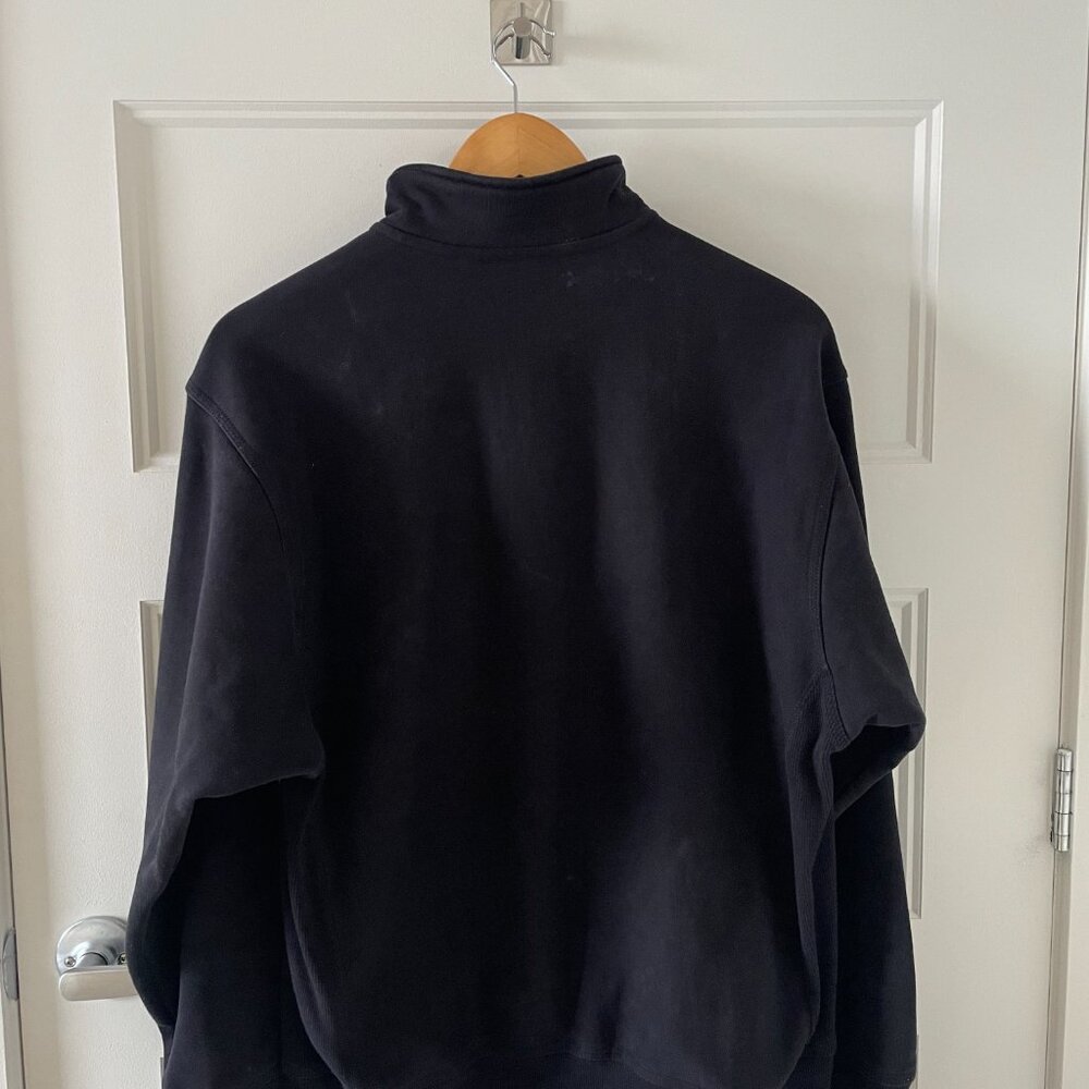 Carhartt WIP Mens Half Zip American Script Sweat Top Black - Excellent Condition - Picture 2 of 5